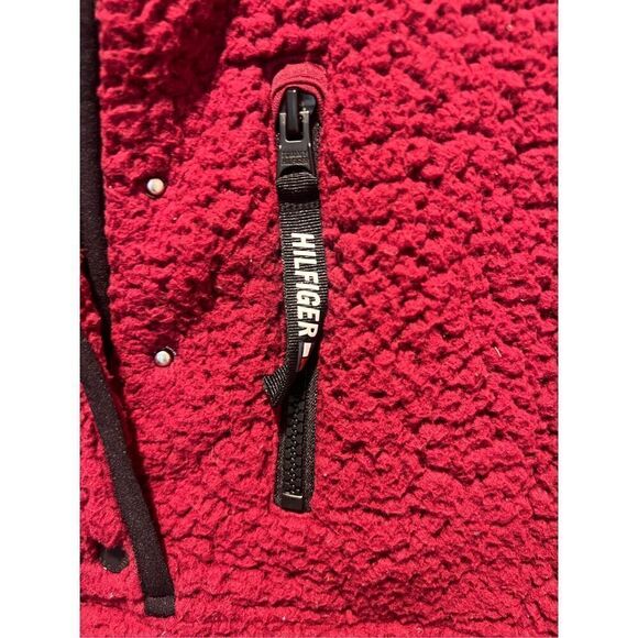 TOMMY HILFIGER SPORT Women's Faux Sherpa Half-Zip Pullover size S - Picture 5 of 7